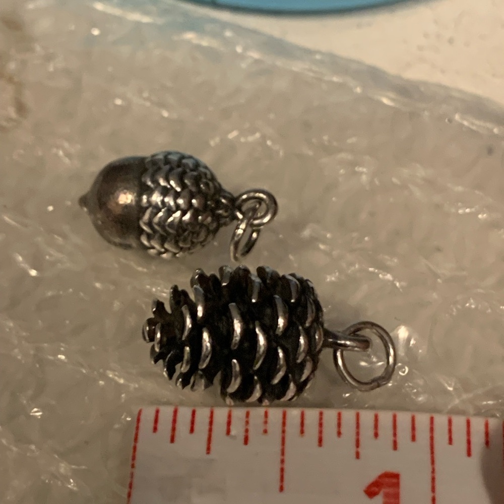 Retired James Avery Charms - Pinecone and Acorn